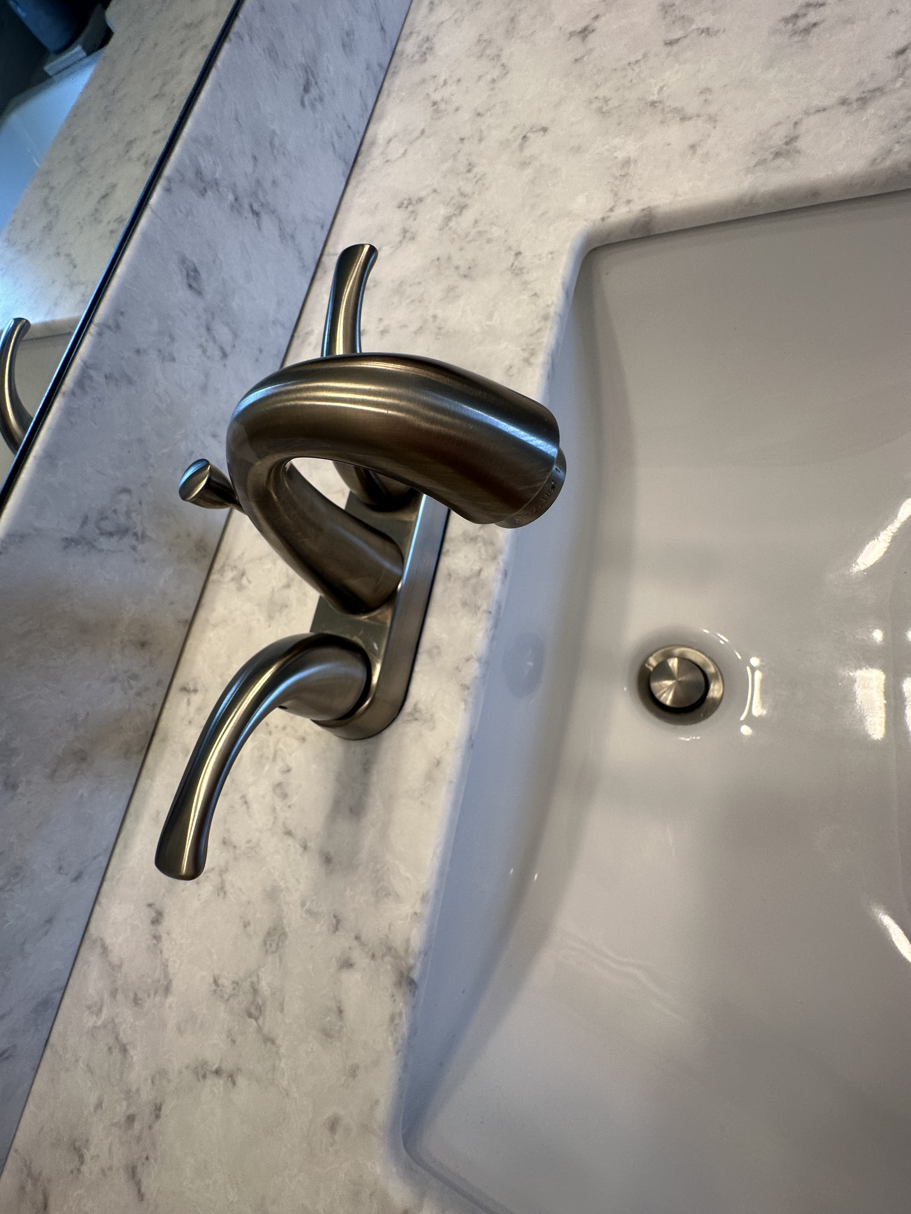 Bathroom fixtures after detail cleaning